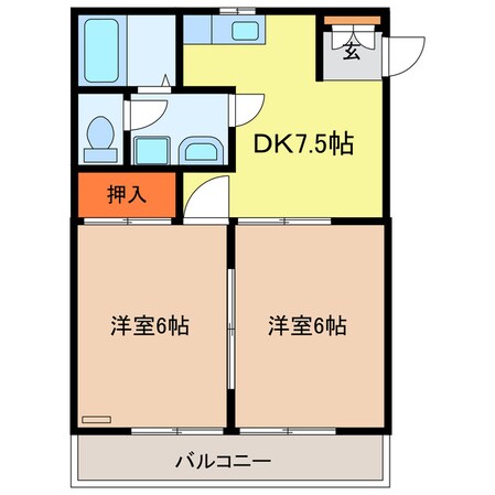 パラシオンⅢの物件間取画像